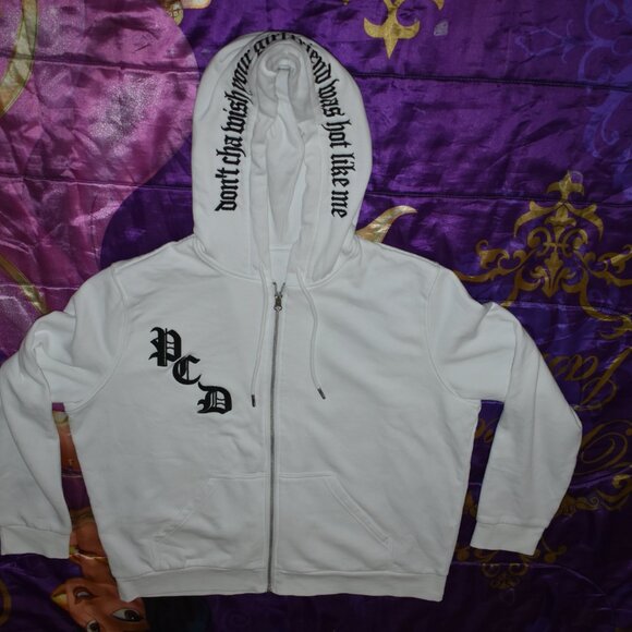 pcd Pussycat Dolls hoodie Don't Cha Wish Your White hoodie jacket Size XXL 2XL - Picture 7 of 14